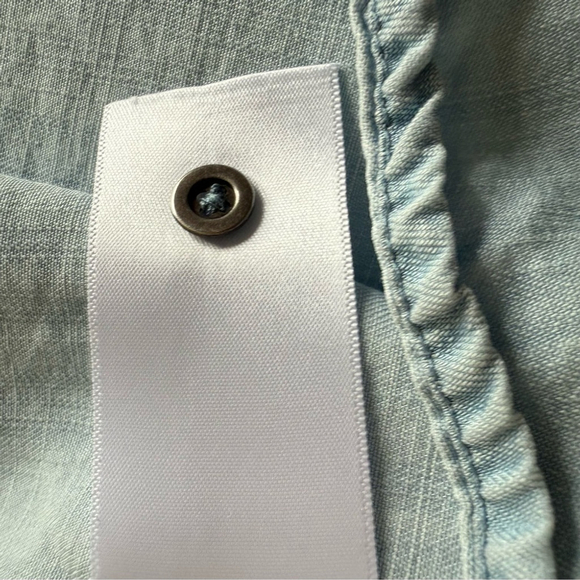 Buffalo David Bitton Blue Button Down Shirt Notched Collar S - Picture 10 of 11